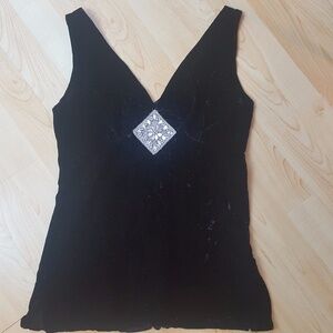 White House Black Market Velvet Jewel Tank XS